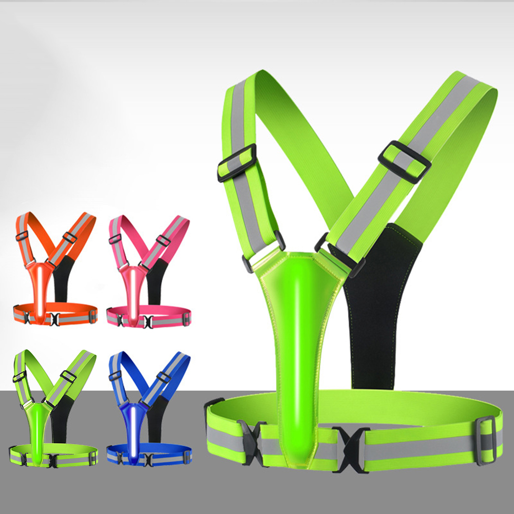 Reflective Vest Cycling - Chaleco reflectante LED para correr para