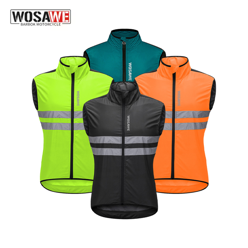 Reflective Vest Cycling - Chaleco Cortavientos para Ciclismo WOSAWE para