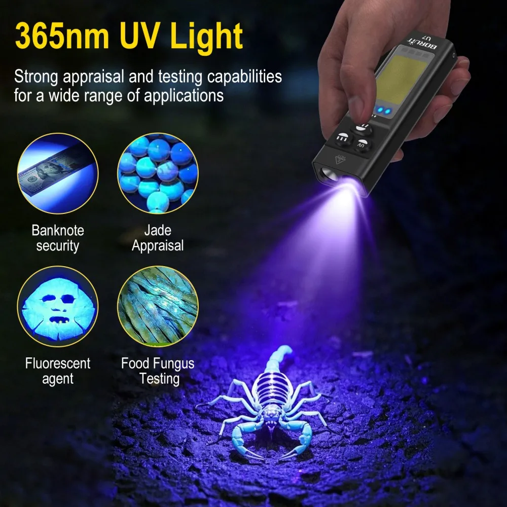 BORUiT U7 UV LED EDC linterna  - Cycling To Work reseña y precio