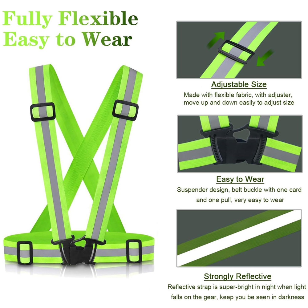 Chaleco para correr de noche,  - Reflective Vest Cycling reseña y precio