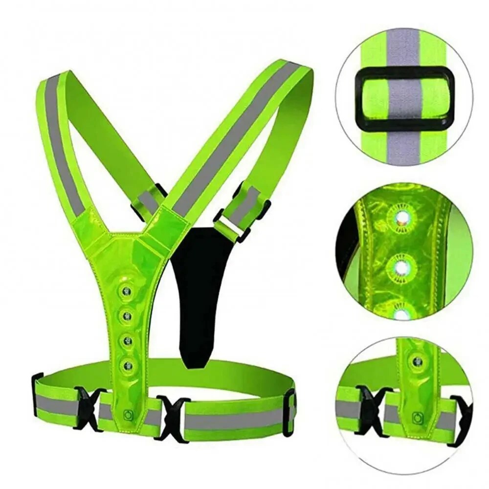 Chaleco LED para correr, corre - Reflective Vest Cycling reseña y precio